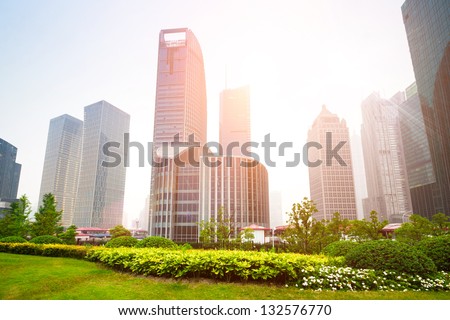 greenbelt park in shanghai financial center district