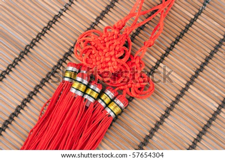 Red tassels of China tie - a kind of adornment in festival