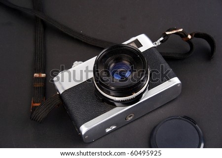 Old 35mm camera. Retro revival image. With clipping path Due to technical reasons, clipping path is available only for the extra large size of this file.