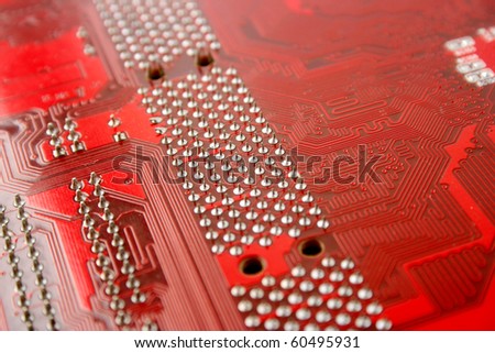 Motherboard computer isolated on a white background