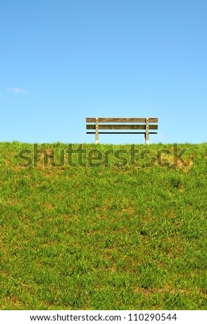 A bench on top of the dike