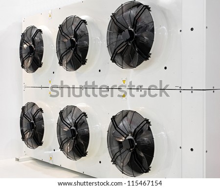 Six industrial fans for big air conditioner