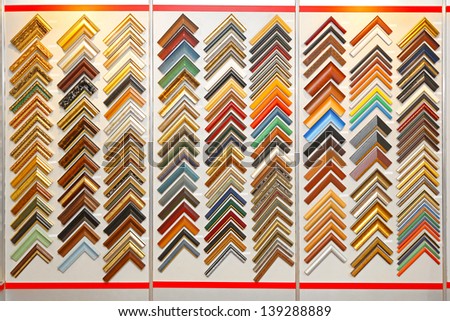 Frames color swatch in art and craft store