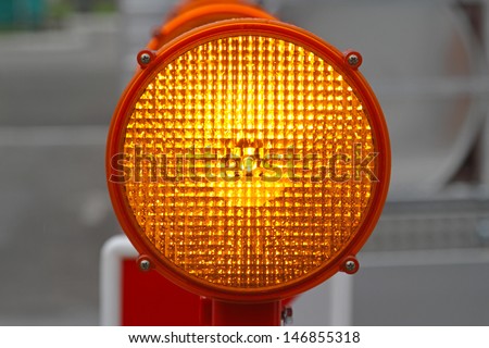 Flashing beacon lights for road works safety