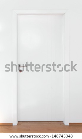 Plane White Panel Door In Home Interior