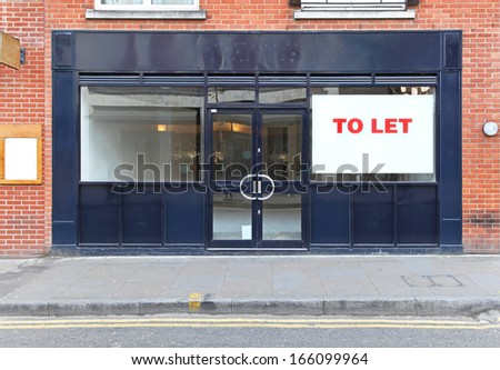 Vacant retail shop to let in London