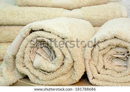 Clean and dry rolled cotton towels