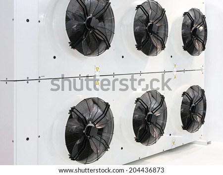Six industrial fans for big air conditioner