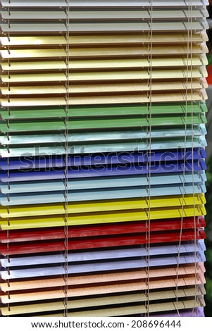 Metallic aluminum blinds in all rainbow colors