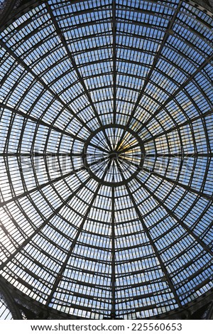 Big glass dome skylight windows in Italy