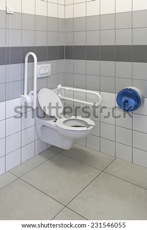 Accessible toilet for people with physical disabilities