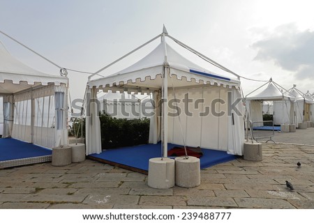 White canopy tent for exibition event and party