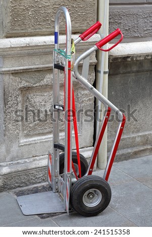 Modern aluminium hand truck for delivery in city