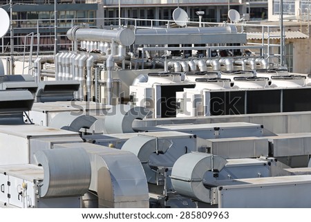 Heating Ventilation and Air Conditioning at Building Roof