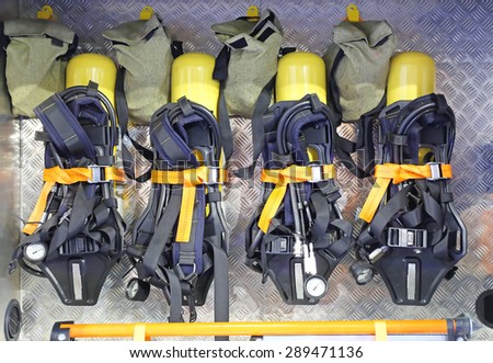 Self Contained Breathing Apparatus With Compressed Air For Firefighters
