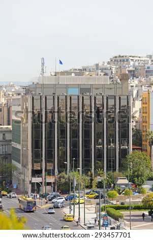ATHENS, GREECE - MAY 02: Ministry of Foreign Affairs in Athens on MAY 02, 2015. The Hellenic Ministry of Foreign Affairs Government Building in Athens, Greece.