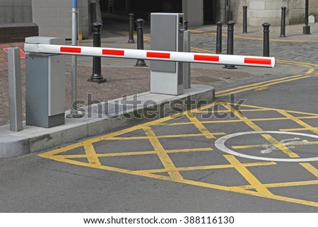 Rising Arm Access Barrier at Car Parking