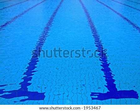 Trembling surface of an Olympic size swimming pool