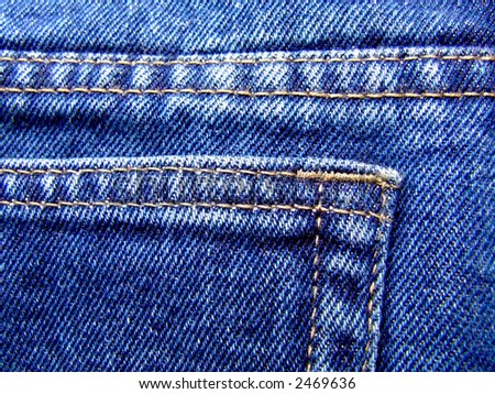 Detail of blue jeans man\'s pants