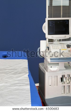 Medical ultrasonic scanner station equipment for monitoring