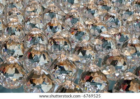 Bunch of diamond style luxury crystal balls