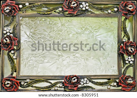 Decorative stained glass with nice floral frame