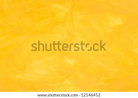 Yellow wall with trails painted with brush