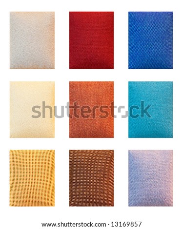 Textile materials color samples for fashion industry