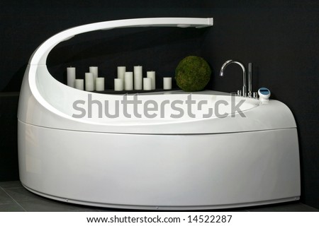 Modern bathtub with wellness relaxation hydro massage