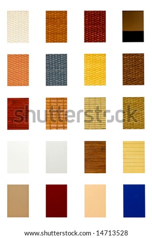 Samples of bamboo material for furniture industry