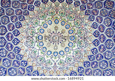 Background of big decorative Arab pattern carpet