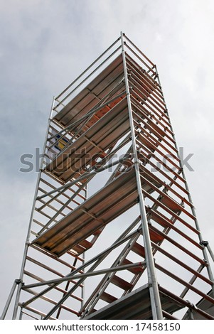 Tall aluminum scaffolds platforms for building construction