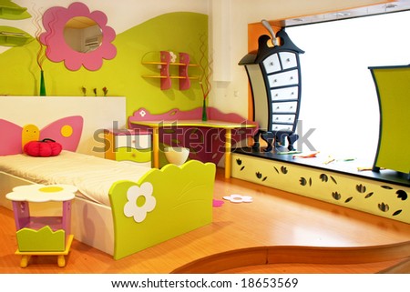 Room Interior  Kids on Interior Of Children Room With Colorful Furniture Stock Photo 18653569
