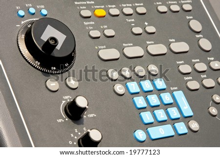 Electronic control panel with bunch of buttons