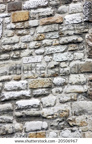 Background of medieval stone wall at fortress
