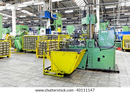 Metal production heavy machines and factory interior