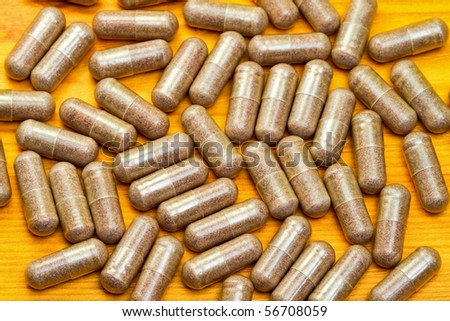 Bunch of natural organic Acai berry pills