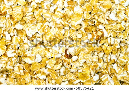 Natural organic oats flakes cereals pattern background