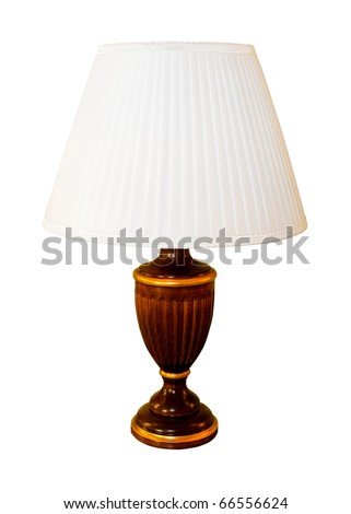 Retro table lamp isolated with clipping path included