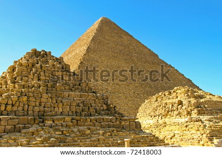 Pyramid Khufu and old tombs in Egypt