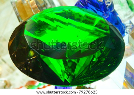 Very big and expencive green gem stone