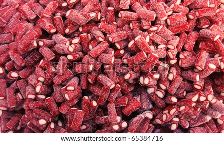 Red licorice background