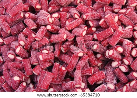 Red licorice background