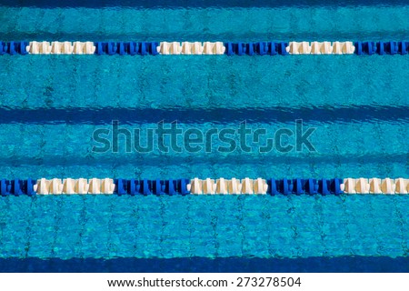 Track in the swimming pool with clean and clear water