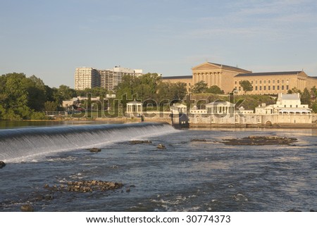 The Philadelphia Art Museum and the Water Works.