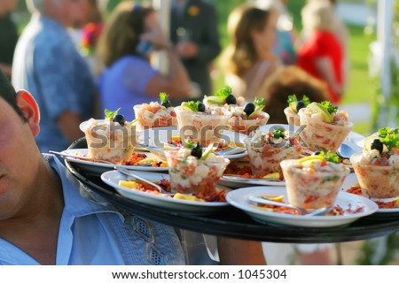 stock photo Appetizers at a Mexican wedding in Mexico