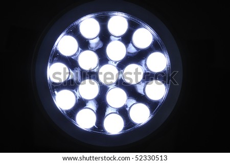 View in the spot of a LED torch