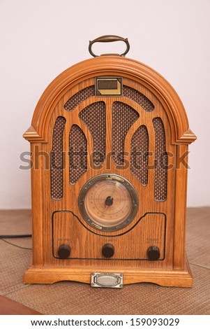 Radio, a modern replica of an old radio with 30 years of last century