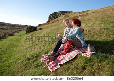 Couple on country picnic