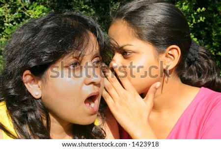 Image of two Indian females having a good chat, up to you to imagine what shocking secrets may be being shared !